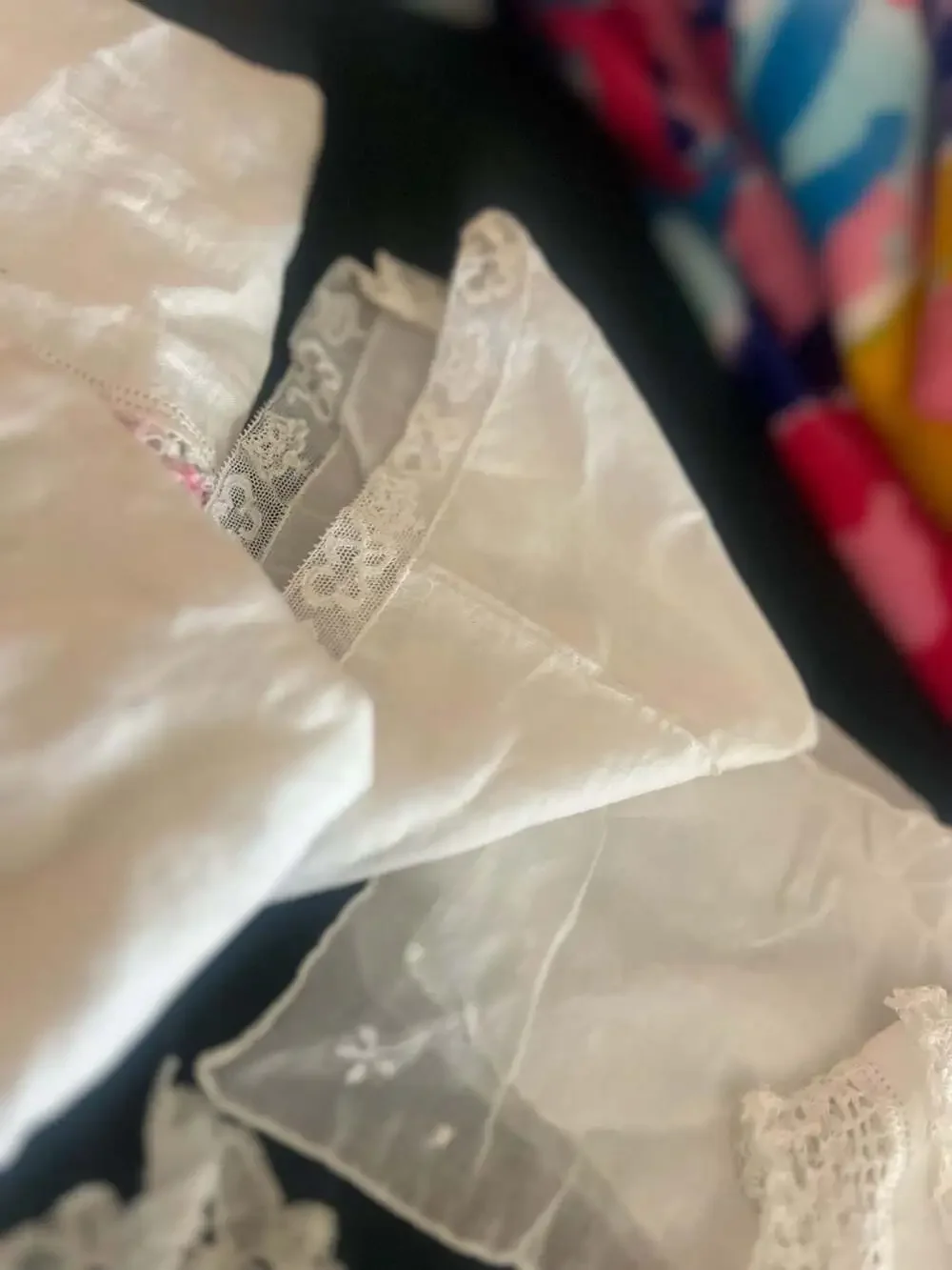 Collection of 15 Vintage Embroidered and Crochet Lace Handkerchiefs